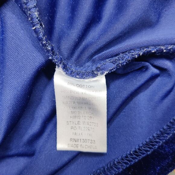 Umgee Blue Velvet Swing Mini Shift Dress 1XL Halter Neck Witchy Whimsigoth - Picture 7 of 9